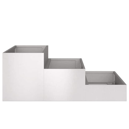 Vaso da giardino Argento 90 x 90 x 35 cm Acciaio inossidabile