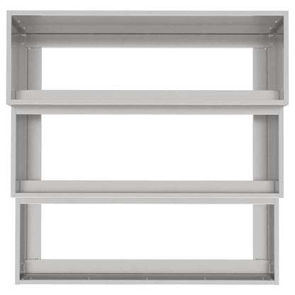 Vaso da giardino Argento 90 x 90 x 35 cm Acciaio inossidabile