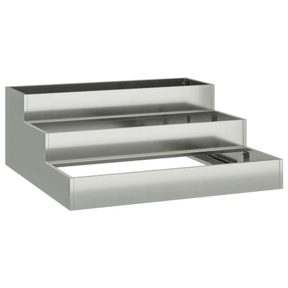 Vaso da giardino Argento 90 x 90 x 35 cm Acciaio zincato