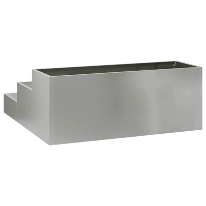Vaso da giardino Argento 90 x 90 x 35 cm Acciaio zincato