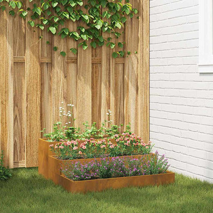 Vaso da giardino Ruggine 90 x 90 x 35 cm acciaio corten
