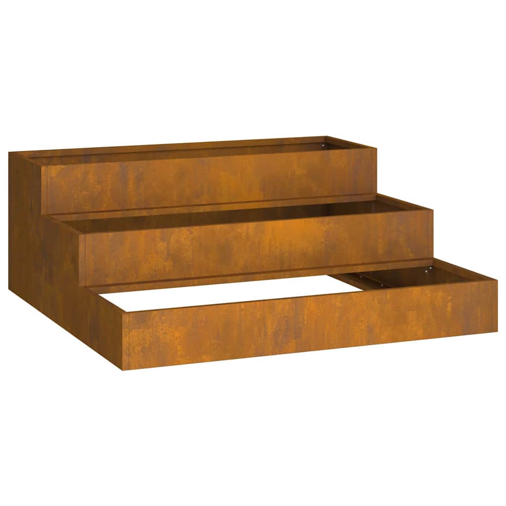 Vaso da giardino Ruggine 90 x 90 x 35 cm acciaio corten