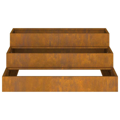 Vaso da giardino Ruggine 90 x 90 x 35 cm acciaio corten