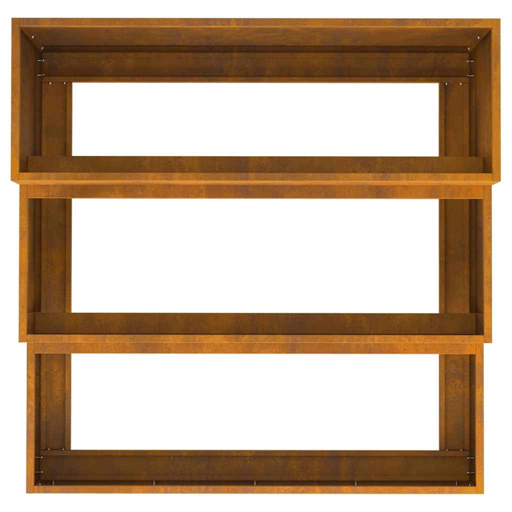 Vaso da giardino Ruggine 90 x 90 x 35 cm acciaio corten