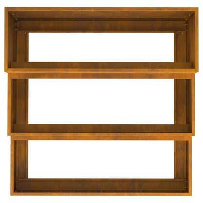 Vaso da giardino Ruggine 90 x 90 x 35 cm acciaio corten