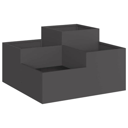Vaso da giardino Nero 80 x 80 x 48 cm Acciaio - homemem39