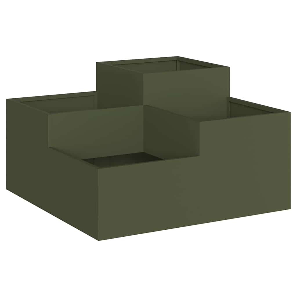 Vaso da giardino Oliver verde 80 x 80 x 48 cm Acciaio