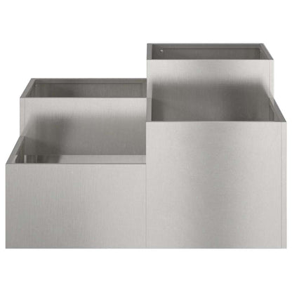 Vaso da giardino Argento 80 x 80 x 48 cm Acciaio inossidabile