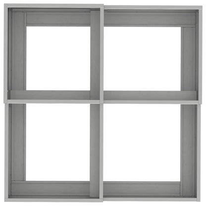 Vaso da giardino Argento 80 x 80 x 48 cm Acciaio inossidabile - homemem39