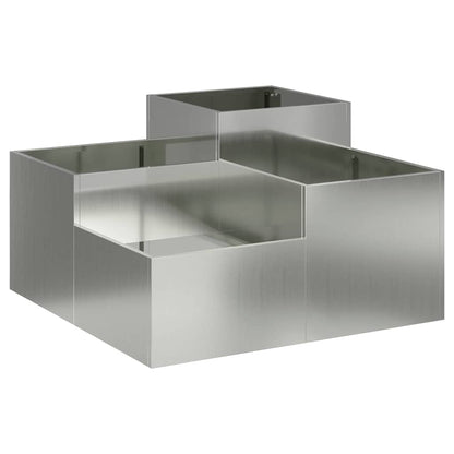 Vaso da giardino Argento 80 x 80 x 48 cm Acciaio zincato