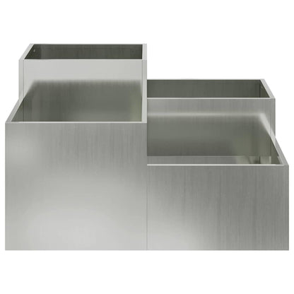 Vaso da giardino Argento 80 x 80 x 48 cm Acciaio zincato
