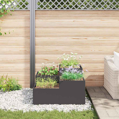 Vaso da giardino Nero 100 x 100 x 48 cm Acciaio