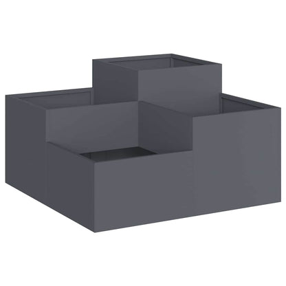 Vaso da giardino Antracite 100 x 100 x 48 cm Acciaio