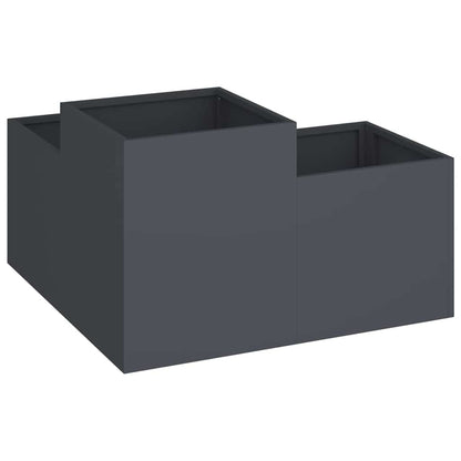 Vaso da giardino Antracite 100 x 100 x 48 cm Acciaio