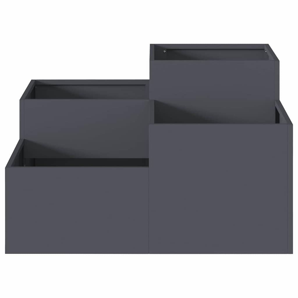 Vaso da giardino Antracite 100 x 100 x 48 cm Acciaio