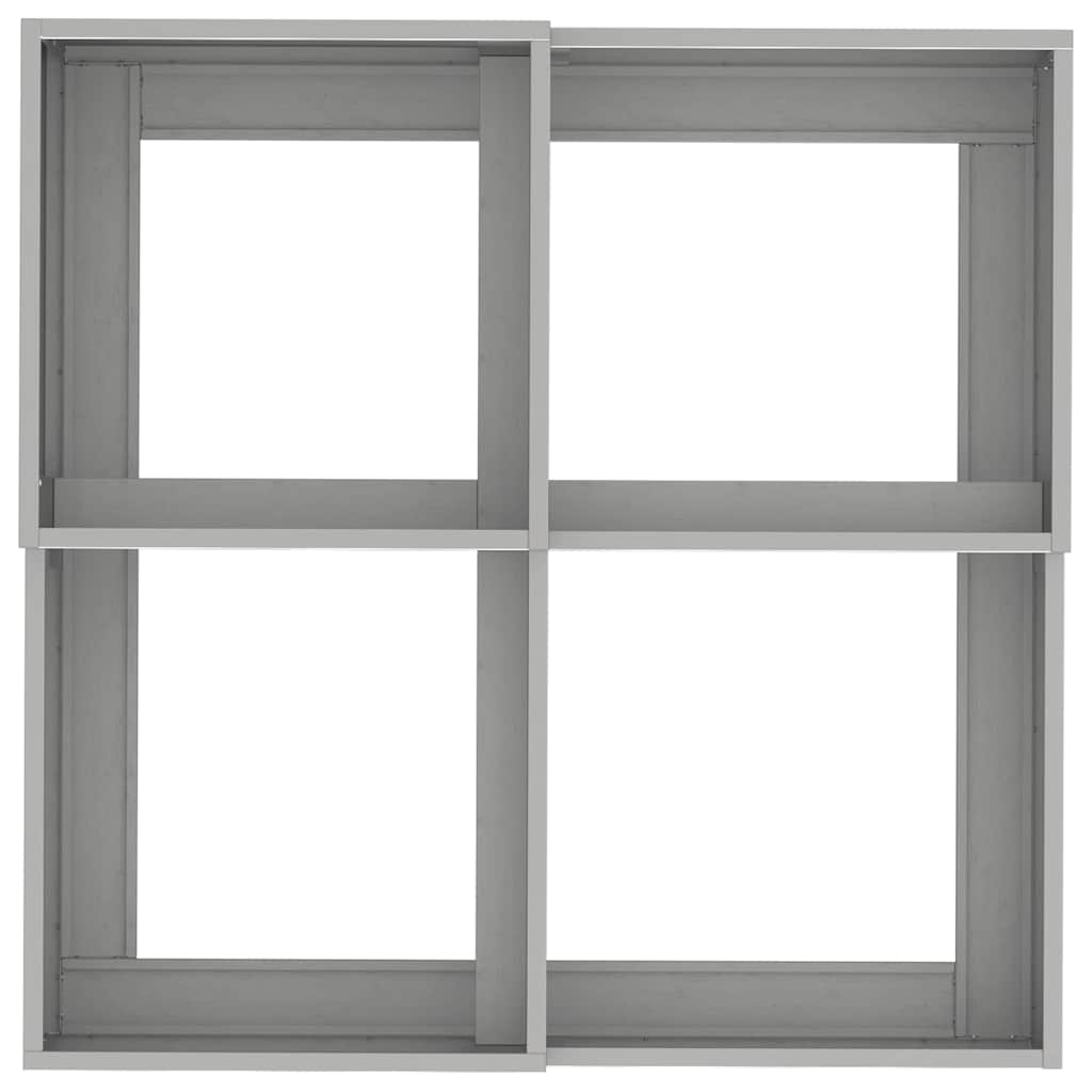 Vaso da giardino Argento 100 x 100 x 48 cm Acciaio inossidabile - homemem39