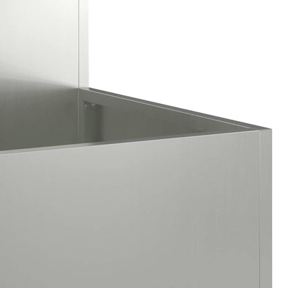 Vaso da giardino Argento 100 x 100 x 48 cm Acciaio zincato