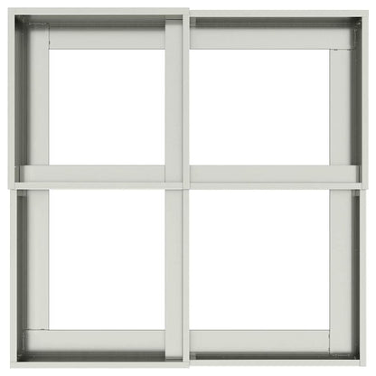 Vaso da giardino Argento 100 x 100 x 48 cm Acciaio zincato