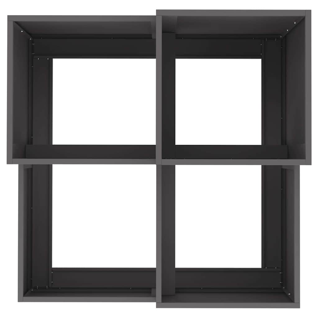 Vaso da giardino Nero 80 x 80 x 60 cm Acciaio