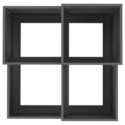 Vaso da giardino Nero 80 x 80 x 60 cm Acciaio