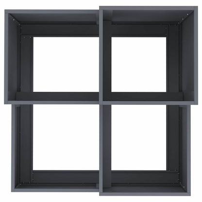 Vaso da giardino Antracite 80 x 80 x 60 cm Acciaio