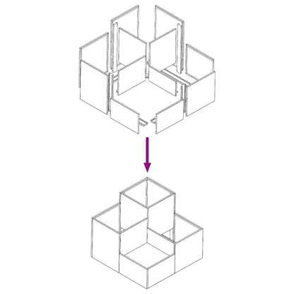 Vaso da giardino Oliver verde 80 x 80 x 60 cm Acciaio