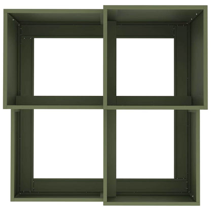 Vaso da giardino Oliver verde 80 x 80 x 60 cm Acciaio