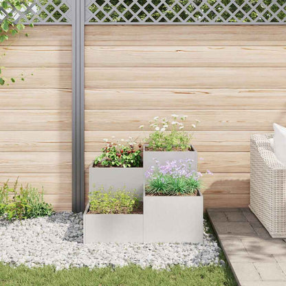 Vaso da giardino Argento 80 x 80 x 60 cm Acciaio inossidabile
