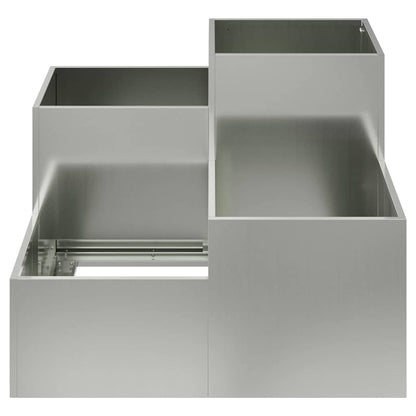 Vaso da giardino Argento 80 x 80 x 60 cm Acciaio zincato