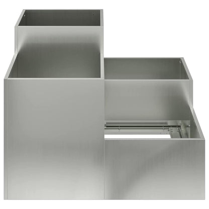 Vaso da giardino Argento 80 x 80 x 60 cm Acciaio zincato