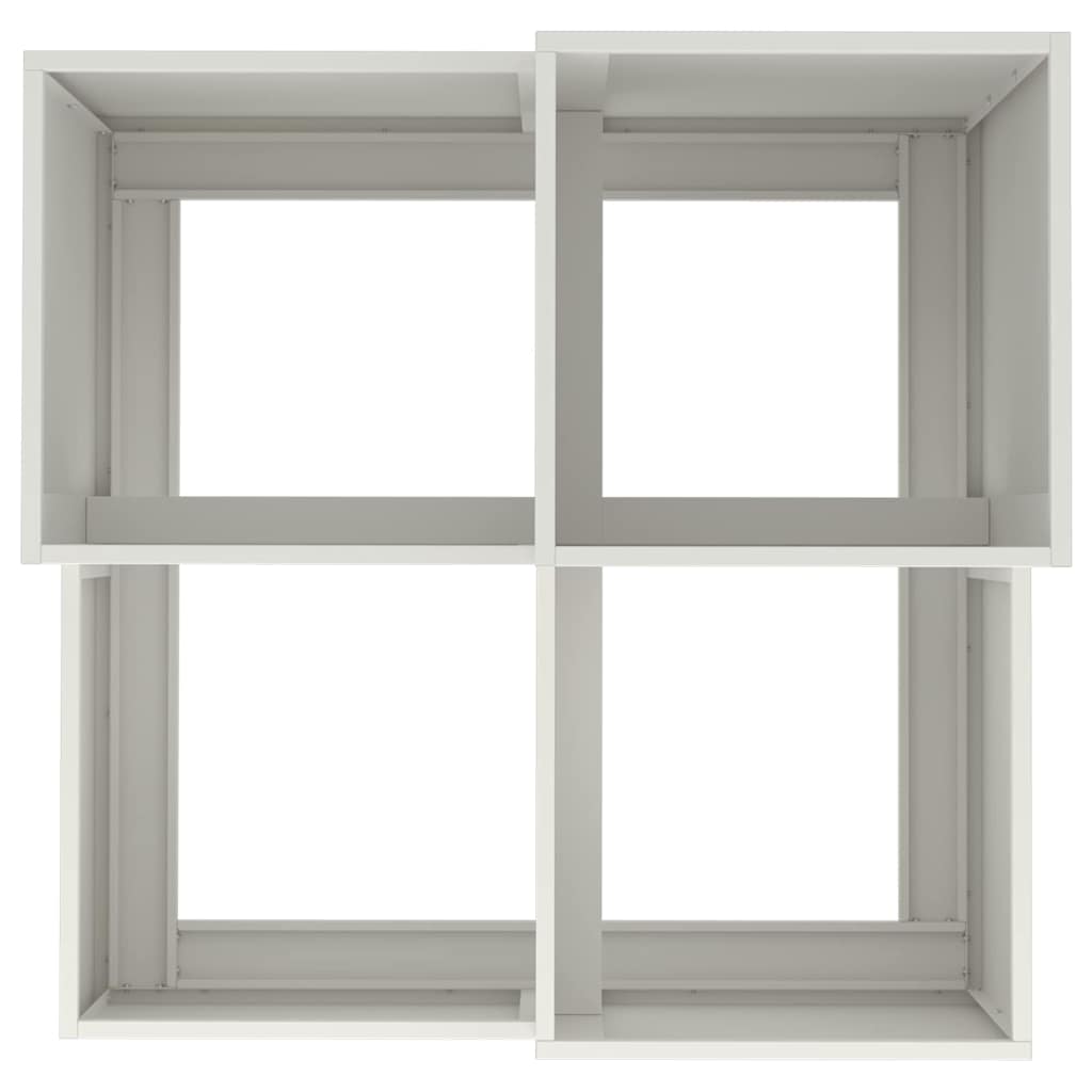 Vaso da giardino Bianco 100 x 100 x 60 cm Acciaio