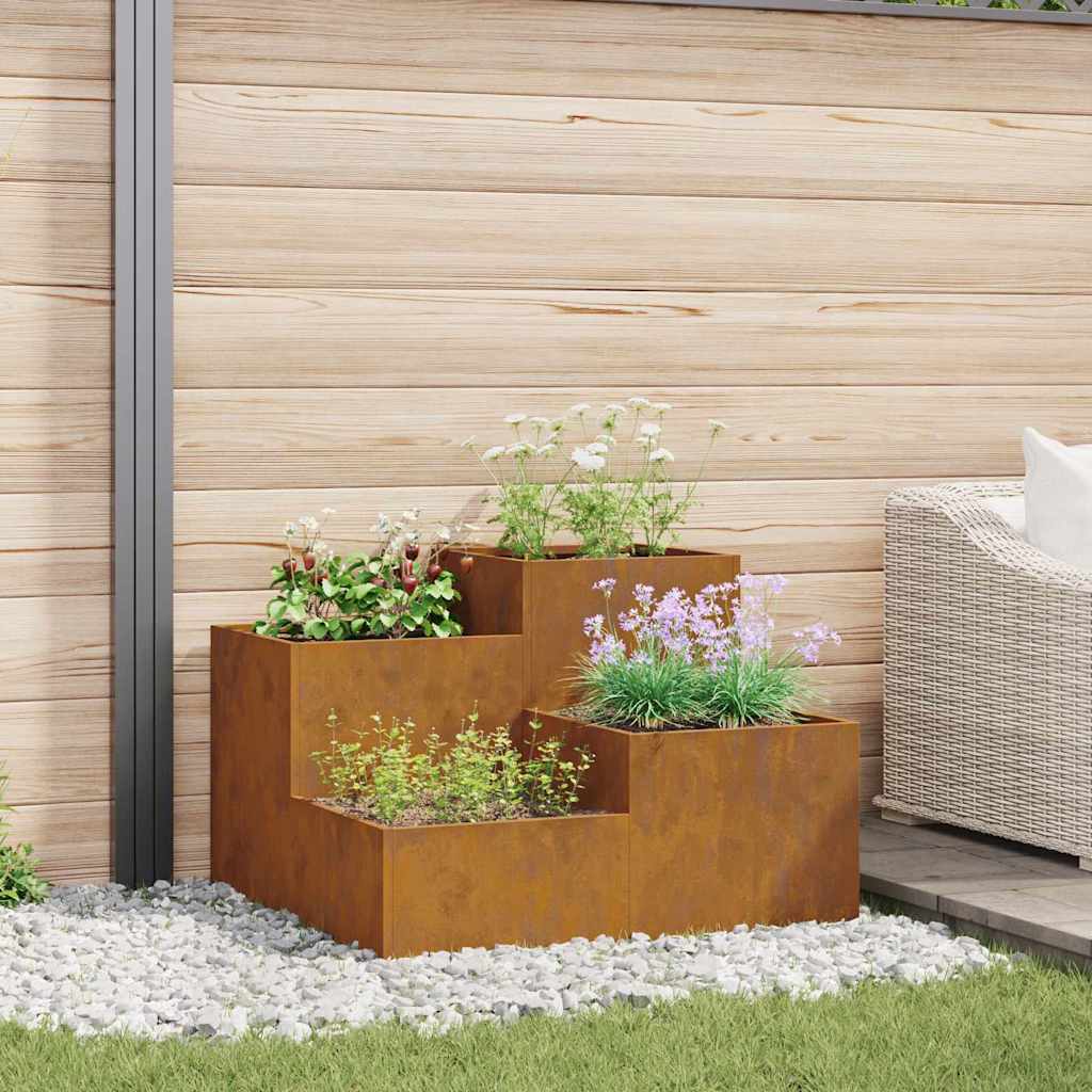 Vaso da giardino Ruggine 100 x 100 x 60 cm Acciaio CorTen
