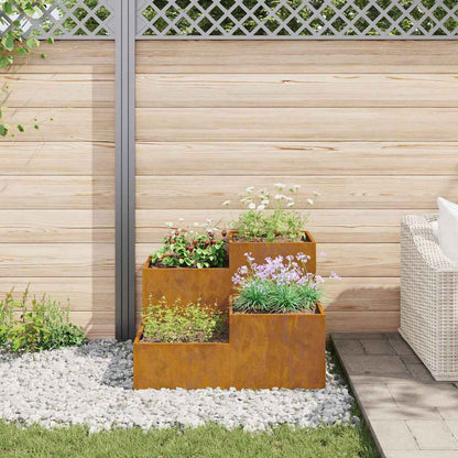 Vaso da giardino Ruggine 100 x 100 x 60 cm Acciaio CorTen