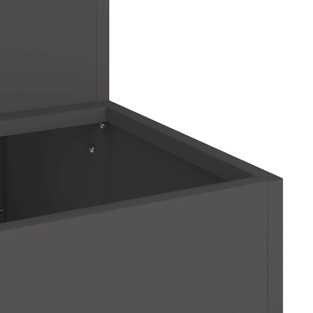 Vaso da giardino Nero 100 x 60 x 45 cm Acciaio