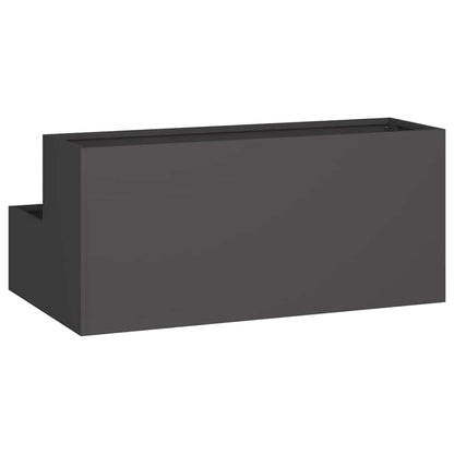 Vaso da giardino Nero 100 x 60 x 45 cm Acciaio