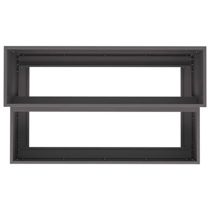Vaso da giardino Nero 100 x 60 x 45 cm Acciaio
