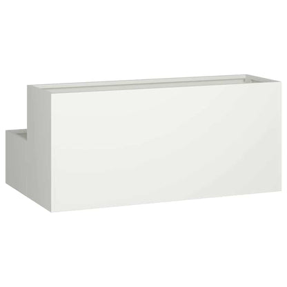 Vaso da giardino Bianco 100 x 60 x 45 cm Acciaio