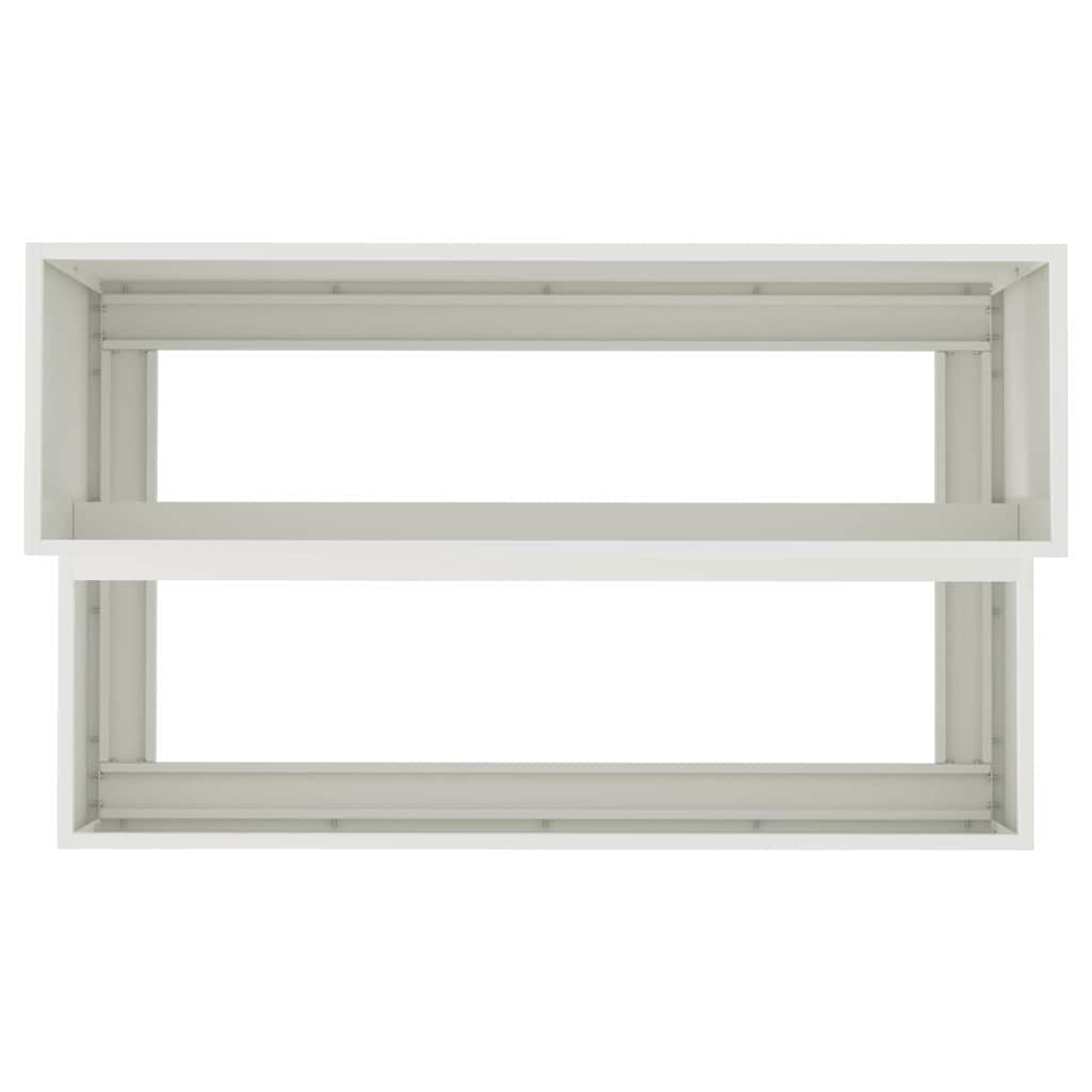 Vaso da giardino Bianco 100 x 60 x 45 cm Acciaio