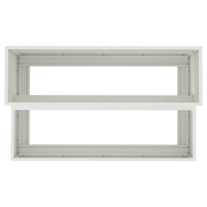 Vaso da giardino Bianco 100 x 60 x 45 cm Acciaio
