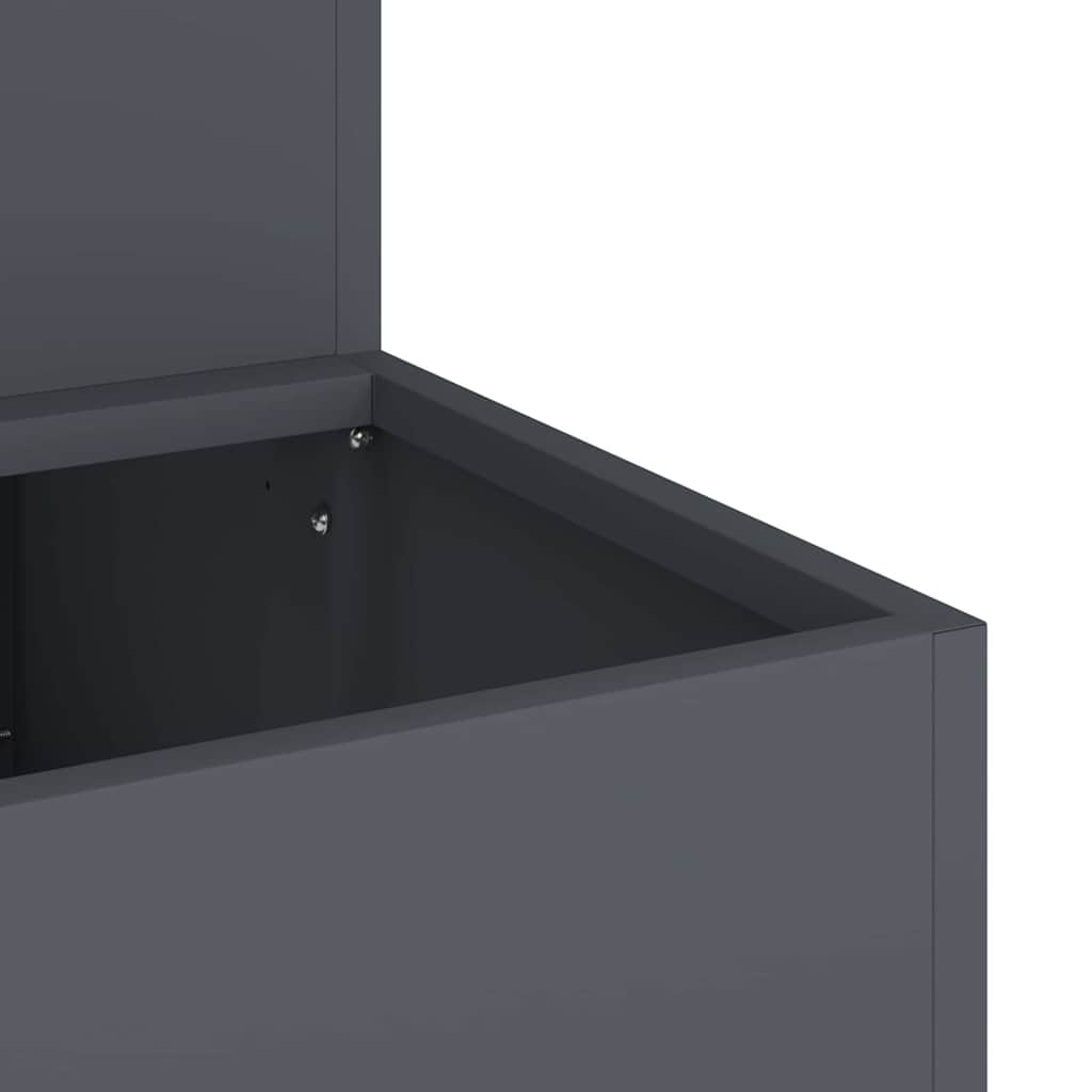 Vaso da giardino Antracite 100 x 60 x 45 cm Acciaio