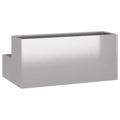 Vaso da giardino Argento 100 x 60 x 45 cm Acciaio inossidabile