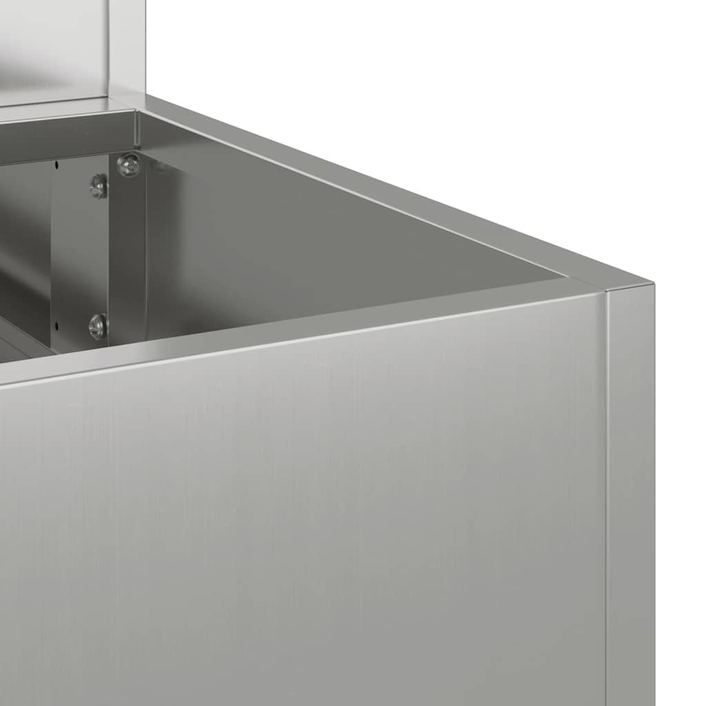 Vaso da giardino Argento 100 x 60 x 45 cm Acciaio zincato