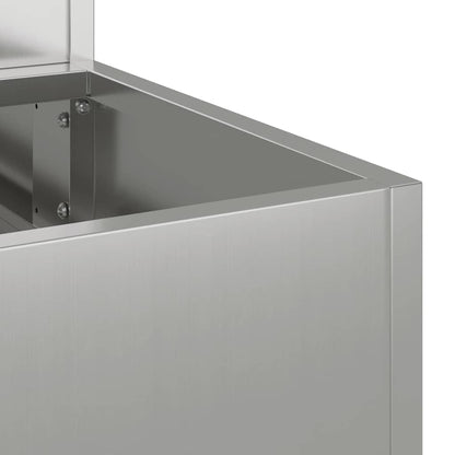 Vaso da giardino Argento 100 x 60 x 45 cm Acciaio zincato