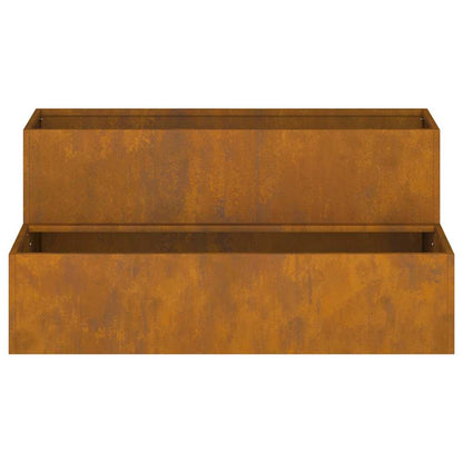 Vaso da giardino Ruggine 100 x 60 x 45 cm acciaio corten