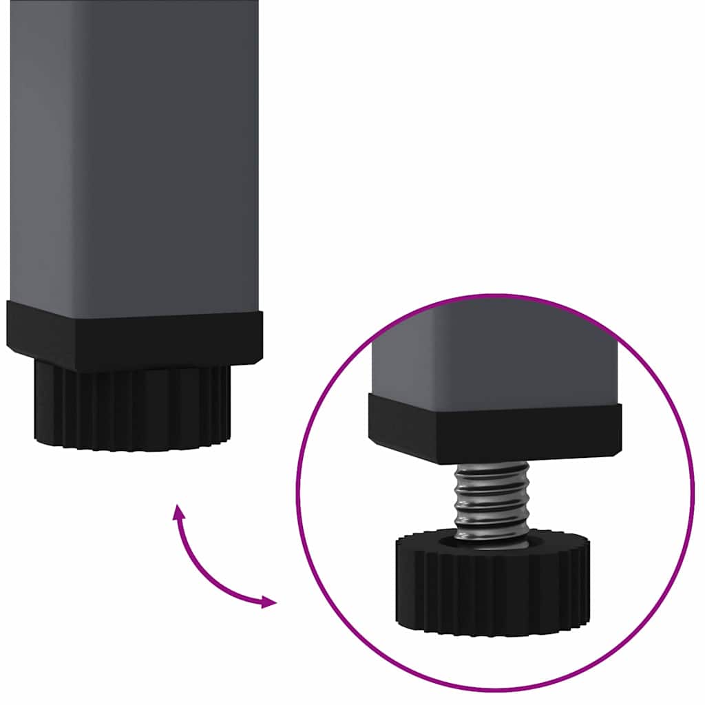 Vaso da Giardino Rialzato Antracite 100 x 26 x 82 cm Acciaio