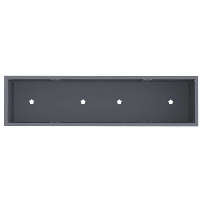 Vaso da Giardino Rialzato Antracite 100 x 26 x 82 cm Acciaio