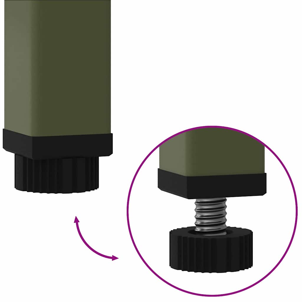 Vaso da Giardino Rialzato Oliver verde 100 x 26 x 82 cm Acciaio