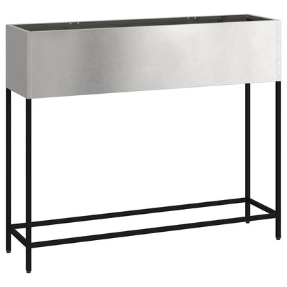 Vaso da Giardino Rialzato Argento 100 x 26 x 82 cm