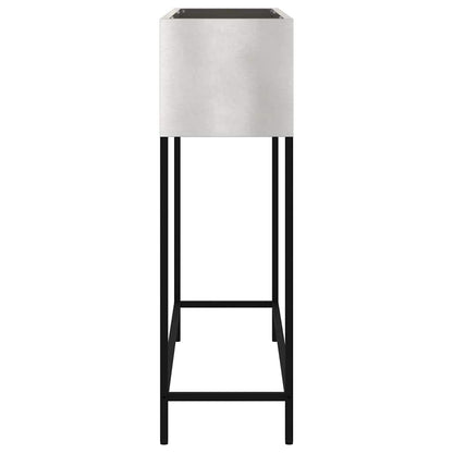 Vaso da Giardino Rialzato Argento 100 x 26 x 82 cm