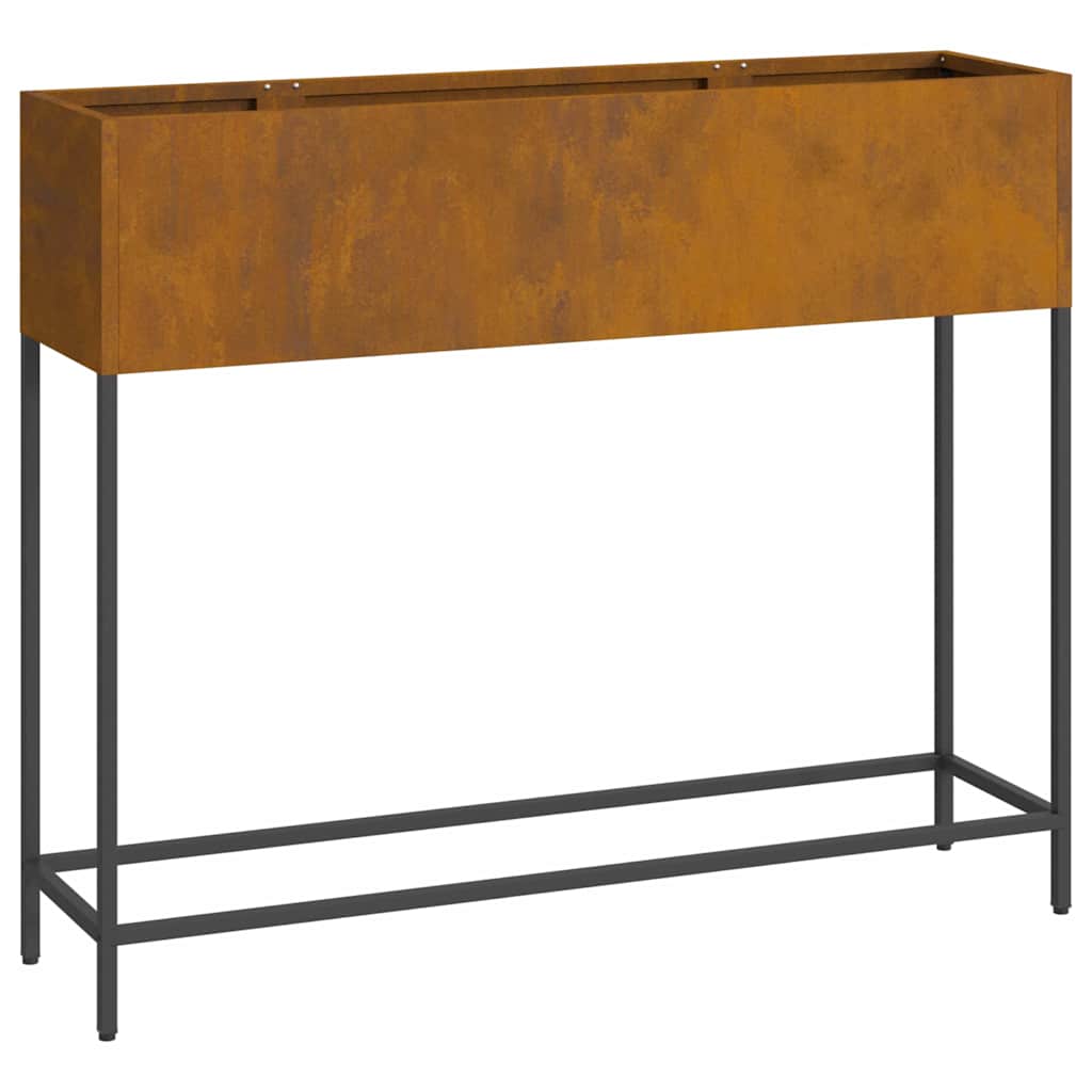 Vaso da Giardino Rialzato Ruggine 100 x 26 x 82 cm Acciaio